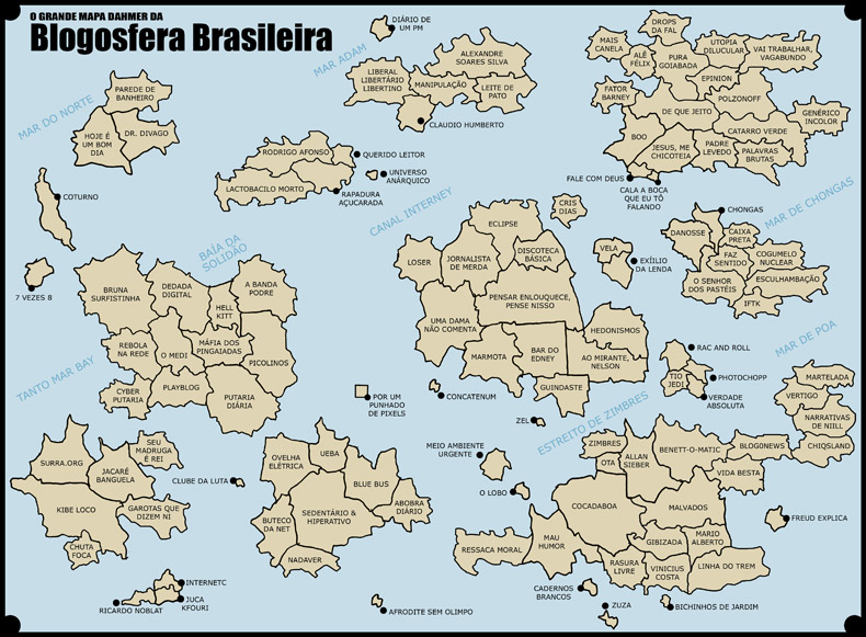 Mapa da Blogosfera Brasileira de cerca de 2009